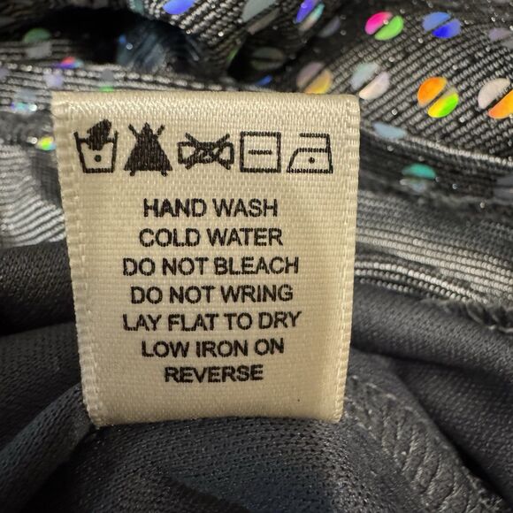 Thirty Thirty LA Mini Dress XS Sparkle Sequin Open Back Bell Sleeve Party Disco - Picture 9 of 9